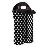 Black And White Polka Dot Pattern Print Double Neoprene Wine Tote