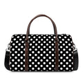 Black And White Polka Dot Pattern Print Duffel Bag