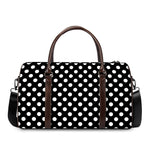 Black And White Polka Dot Pattern Print Duffle Bag