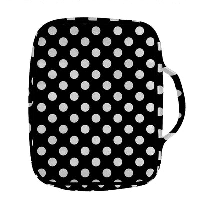 Black And White Polka Dot Pattern Print Front Pocket Bible Bag