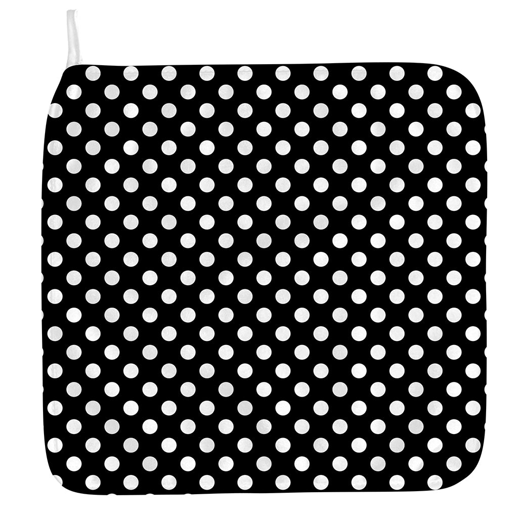 Black And White Polka Dot Pattern Print Hand Towel