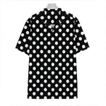 Black And White Polka Dot Pattern Print Hawaiian Shirt