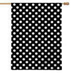 Black And White Polka Dot Pattern Print House Flag