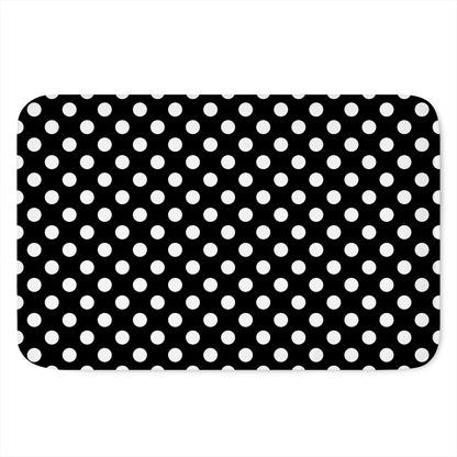 Black And White Polka Dot Pattern Print Indoor Door Mat