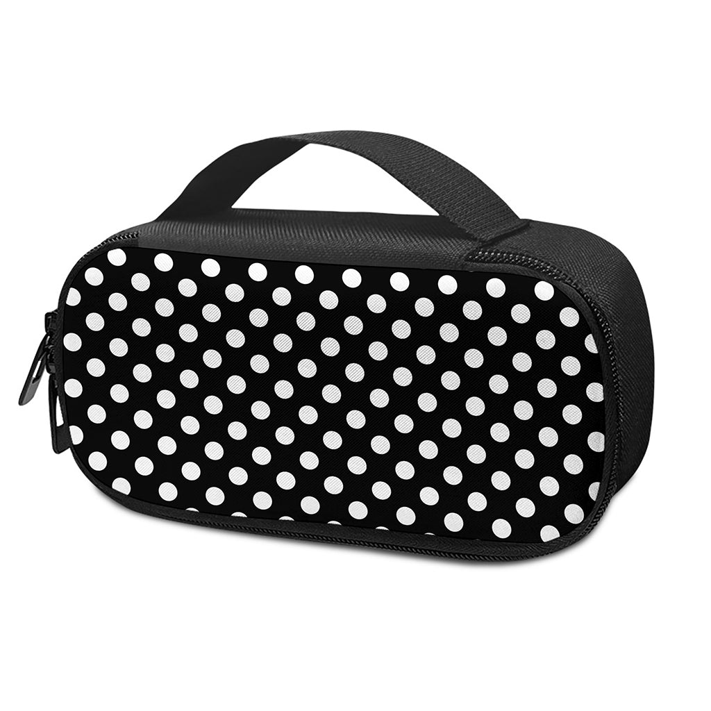 Black And White Polka Dot Pattern Print Insulin Cooler Travel Case