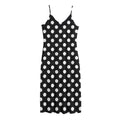 Black And White Polka Dot Pattern Print Jersey Midi Cami Dress
