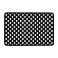 Black And White Polka Dot Pattern Print Kitchen Mat