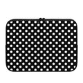 Black And White Polka Dot Pattern Print Laptop Sleeve