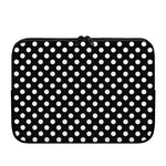 Black And White Polka Dot Pattern Print Laptop Sleeve