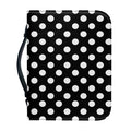 Black And White Polka Dot Pattern Print Leather Bible Cover