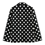 Black And White Polka Dot Pattern Print Men's Blazer