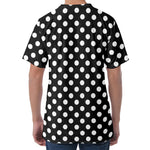 Black And White Polka Dot Pattern Print Men's Velvet T-Shirt