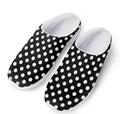 Black And White Polka Dot Pattern Print Mesh Casual Shoes