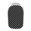 Black And White Polka Dot Pattern Print Mesh Laundry Hamper