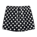 Black And White Polka Dot Pattern Print Mesh Shorts