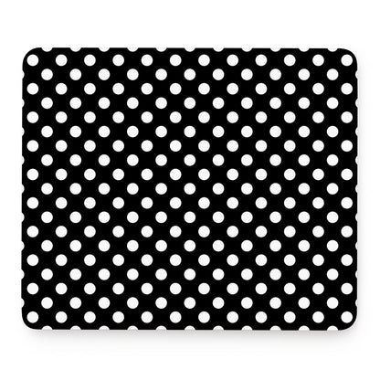Black And White Polka Dot Pattern Print Mouse Pad
