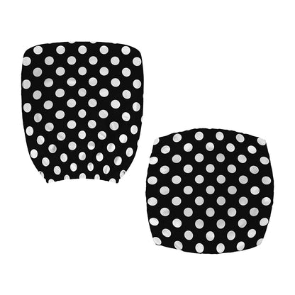 Black And White Polka Dot Pattern Print Office Chair Cover