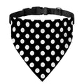 Black And White Polka Dot Pattern Print Over The Collar Dog Bandana