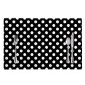 Black And White Polka Dot Pattern Print Placemat