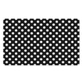 Black And White Polka Dot Pattern Print Polyester Doormat