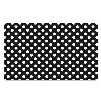 Black And White Polka Dot Pattern Print Polyester Doormat