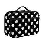 Black And White Polka Dot Pattern Print Portable Lunch Bag