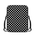 Black And White Polka Dot Pattern Print Rectangular Crossbody Bag