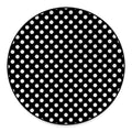 Black And White Polka Dot Pattern Print Round Floor Mat