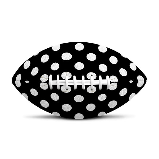 Black And White Polka Dot Pattern Print Rugby Ball