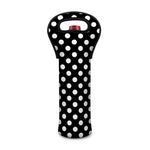 Black And White Polka Dot Pattern Print Single Neoprene Wine Tote