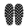 Black And White Polka Dot Pattern Print Slippers