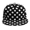 Black And White Polka Dot Pattern Print Snapback Cap