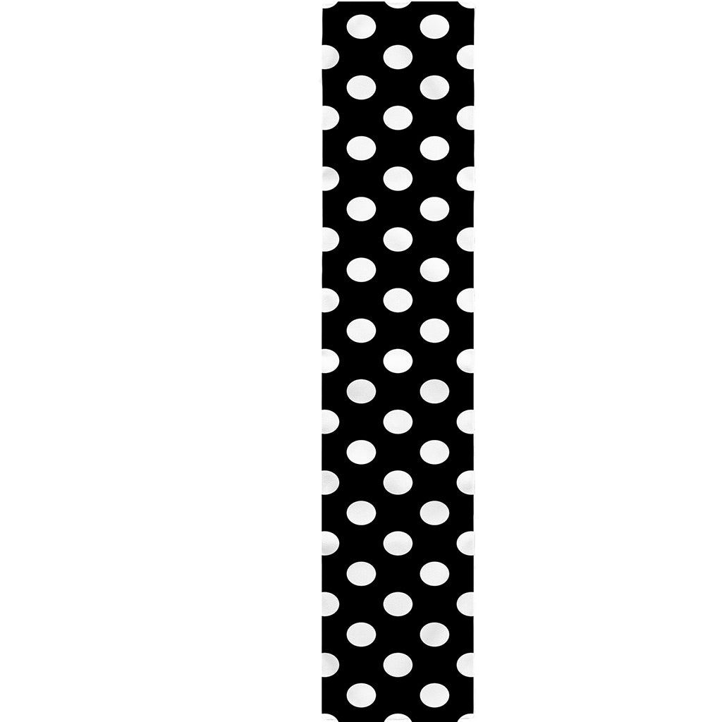 Black And White Polka Dot Pattern Print Table Runner