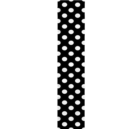 Black And White Polka Dot Pattern Print Table Runner