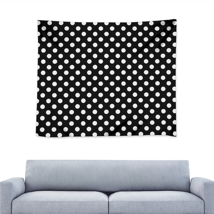 Black And White Polka Dot Pattern Print Tapestry