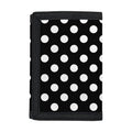 Black And White Polka Dot Pattern Print Trifold Wallet