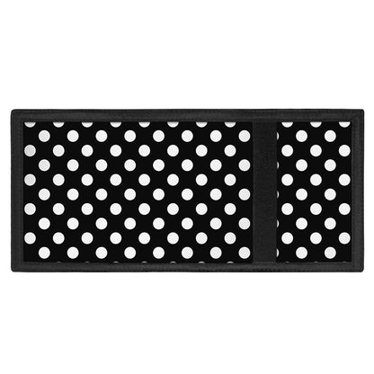 Black And White Polka Dot Pattern Print Trifold Wallet