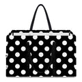 Black And White Polka Dot Pattern Print Utility Tote Bag