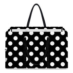 Black And White Polka Dot Pattern Print Utility Tote Bag