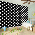 Black And White Polka Dot Pattern Print Wall Sticker