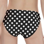 Black And White Polka Dot Pattern Print Women's Panties