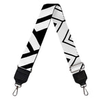 Black And White Polynesian Pattern Print Bag Strap