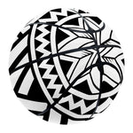Black And White Polynesian Pattern Print Basketball