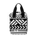 Black And White Polynesian Pattern Print Bible Tote Bag