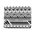 Black And White Polynesian Pattern Print Bifold Wallet