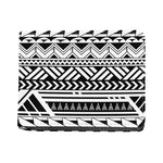 Black And White Polynesian Pattern Print Bifold Wallet