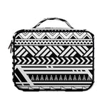 Black And White Polynesian Pattern Print Briefcase Bible Bag