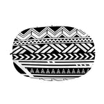 Black And White Polynesian Pattern Print Car Side Mirror Covers