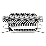 Black And White Polynesian Pattern Print Car Windshield Snow Cover