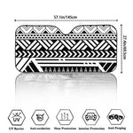 Black And White Polynesian Pattern Print Car Windshield Sun Shade